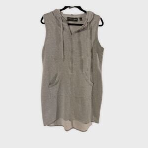 Gabrielle Union Gray Hooded Sweatshirt Dress Sz L